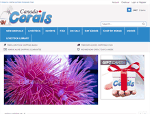 Tablet Screenshot of canadacorals.com